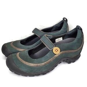 Merrell Plaza Emme Black Nubuck Leather Mary Jane Comfort Shoes